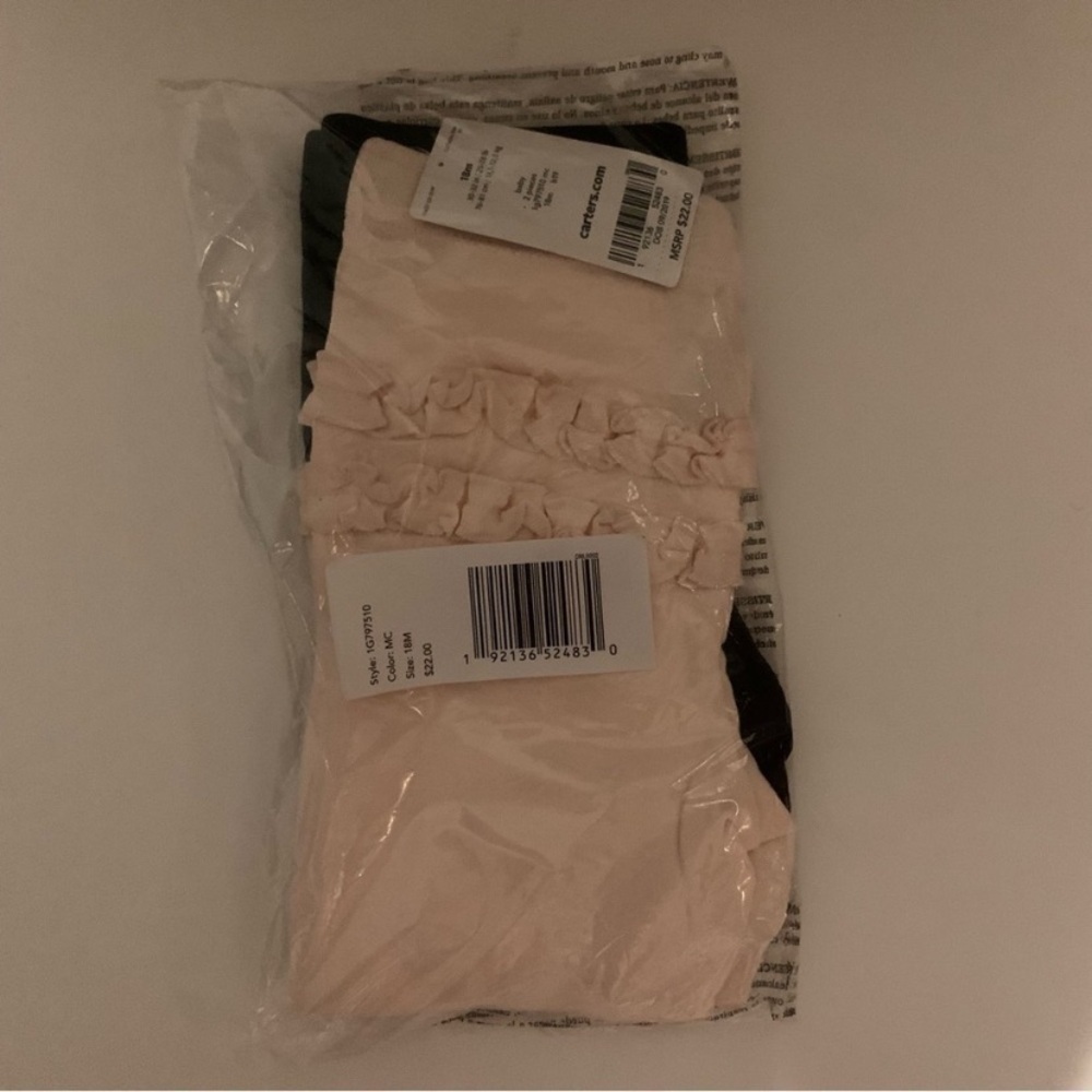 NWT. CARTER’S 2 Pack Girl Leggings - Picture 2 of 3
